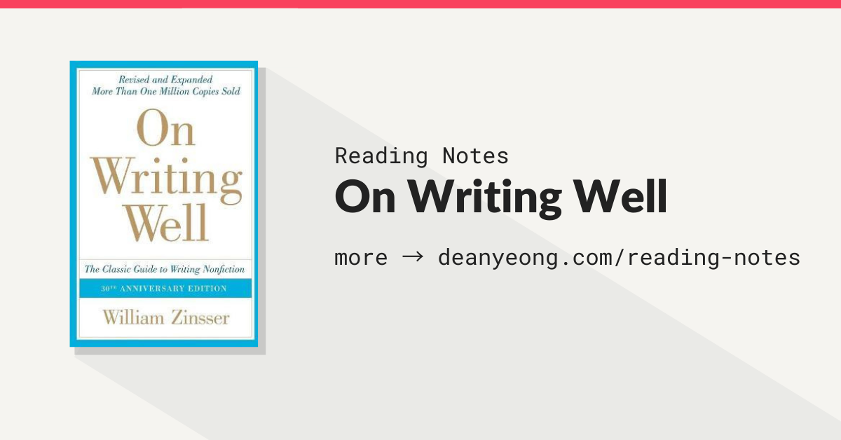 Book Summary On Writing Well by William Zinsser